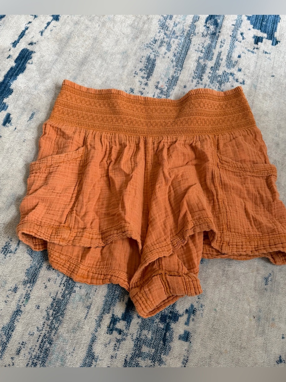 By Anthropologie Gauze Embroidered Waist Shorts XL